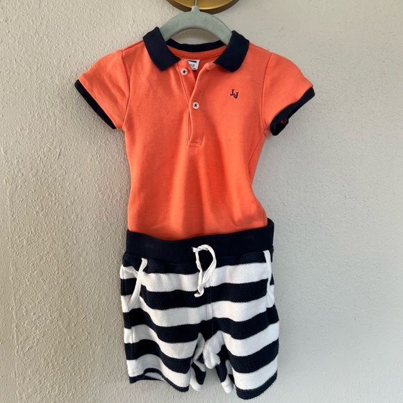 Adorable Janie & Jack Baby Boy Polo Shirt & Shorts Set - Size 6 - 12 Mos - Picture 5 of 14